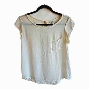 Joie Silk Cap Sleeved Blouse